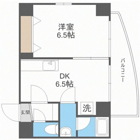 新道東駅 徒歩5分 2階の物件間取画像